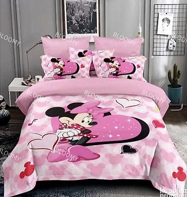 Posteljina: Dečija posteljina sa printom crtanih junaka. Set od 3 dela. Više — 24