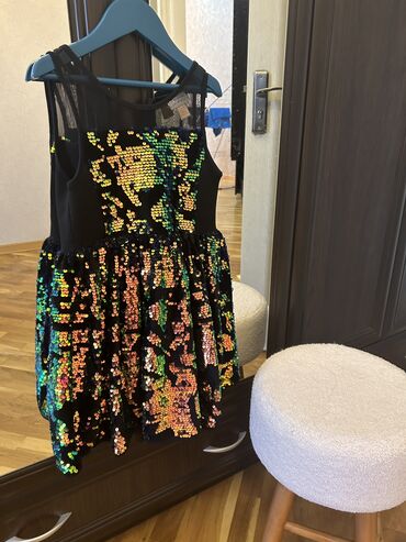 детское леопардовое платье: Детское платье Lc Waikiki, цвет - Черный