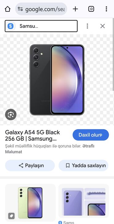 samsung a54 5g qiymeti: Samsung Galaxy A54 5G, 256 GB, rəng - Qara, İki sim kartlı, Barmaq izi