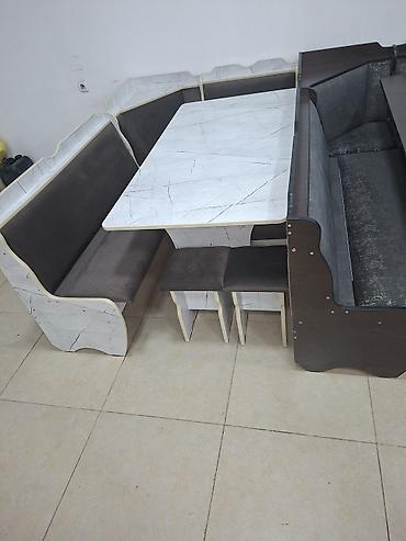 silver kitchen: Кухонный мягкий уголок, Новый, ЛДСП, цвет - Серый — 8