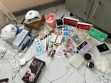 Peşəkar manikür və dırnaq sənəti üçün tam avadanlıq və aksesuar dəsti