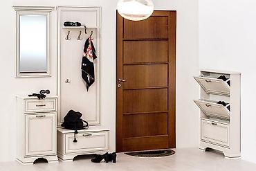 euromebel: Тумба для обуви 3Д (Tiffany 3D), коллекции Тиффани, Вудлайн Кремовый — 5