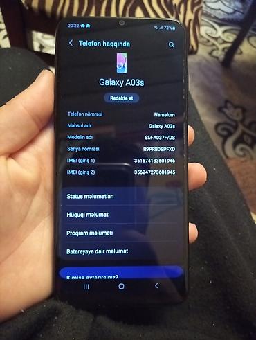 sim 20 qepik gondermek: Samsung Galaxy A03s, rəng - Qara, İki sim kartlı — 1