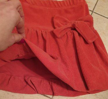 bade mantili za devojcice: Plisana balon zimska ali i prolecna i jesenja suknja crvena - roze