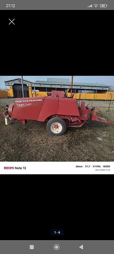 yto 554 tractor: Rostselmash Tukan Lux 1900 pres yığan (ot-saman presləyici) - Tip — 1