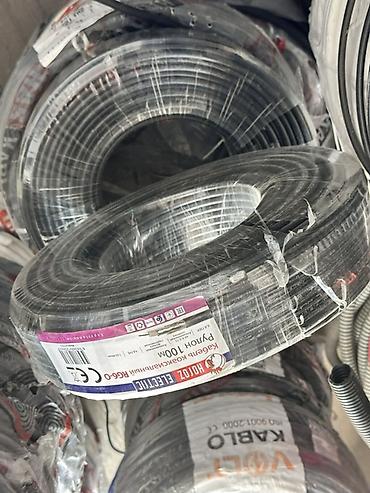 антена комнатная: Кабель коаксиальный RG6-U в бухте 100 м. Подходит для подключения — 2