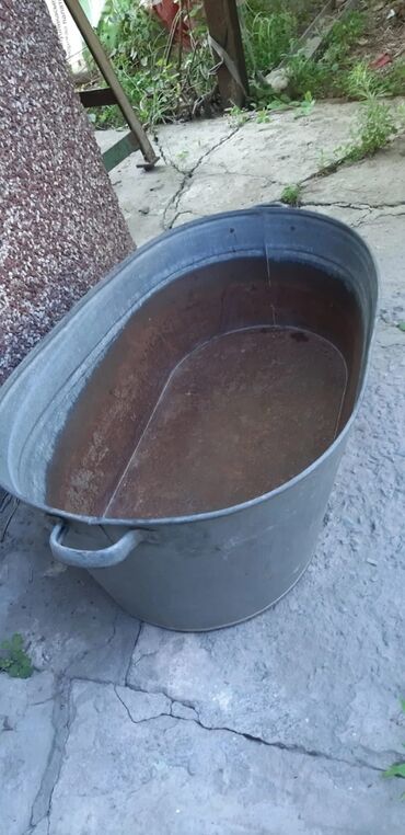 ведро эмалированное с крышкой 10л цена бишкек: Овальная оцинкованная корыто-ванна (таз) большого объема