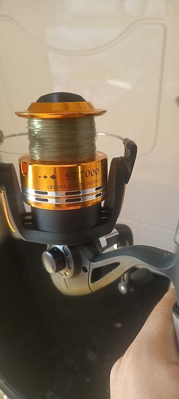 cubuqlar: TELE CARP 390 teleskopik balıqçı çubuğu + ST7000 fırlanan çarx - — 3