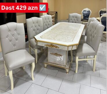 железная кровать односпальная: Oval masa, Qonaq otağı üçün, 6 nəfər