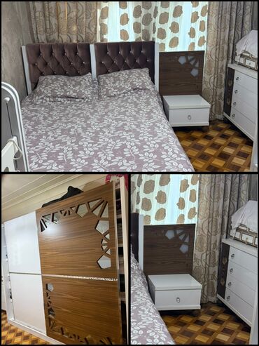 islenmis direl: Двуспальная кровать, Шкаф, Трюмо, 2 тумбы, Б/у at lalafo.az islenmis direl: Двуспальная кровать, Шкаф, Трюмо, 2 тумбы, Б/у