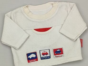 białe spodnie dla chłopca: Sweatshirt, Mothercare, 0-3 months, condition - Satisfying