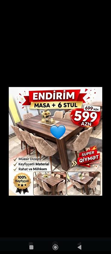 işlənmiş stol və stullar: Masa desti — 1