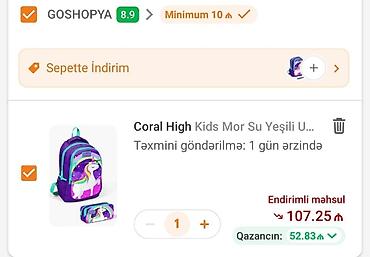 uşaq çantaları: Coral High məktəb dəsti – Unikorn dizaynlı bel çantası + penal Qiymət — 6