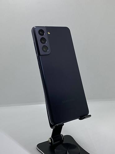 самсунк 21: Samsung Galaxy S21 5G, Б/у, 256 ГБ, цвет - Синий, 1 SIM, eSIM — 1