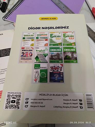 Testlər: Məhsul: “Sınaq İmtahanları – English” (Nərgiz R. Nəcəf, “NN Nəşrləri” — 2