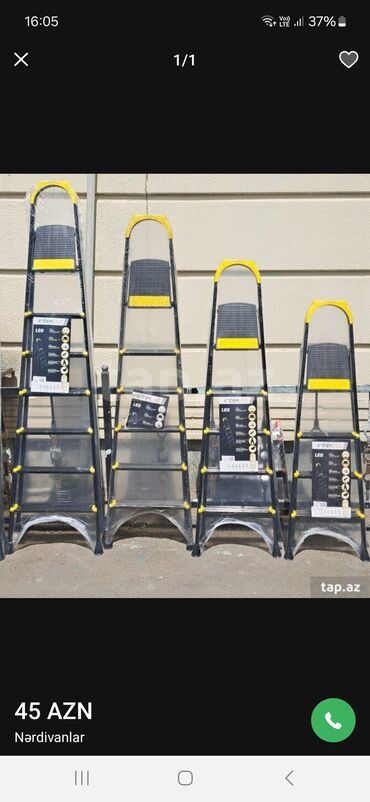 Nərdivanlar: Turkiye istehsali olanfərqli ölçülərdə mövcud olan bu qatlanan — 1