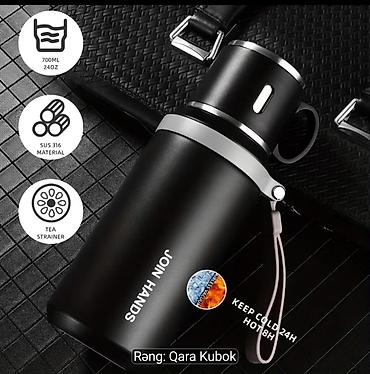 Rəng - Qara, Termos, Paslanmayan polad, 0,7 bucket volume l, Yaponiya