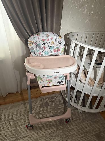 Yemək masaları, oturacaqları: PegPerego usaq yemek masasi Happy Babyden alinib cemi 3,4 ay istifade — 3