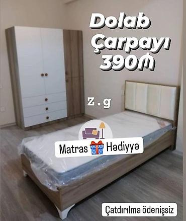 yun dosek nerede satilir: Yataq otağı dəsti: - Dolab + tək nəfərlik çarpayı - Çarpayı süngər — 1