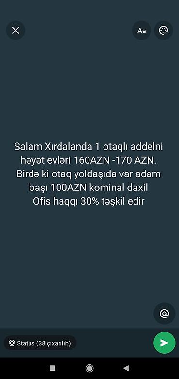 kirayə eblər: Xırdalanda kirayə həyət evləri və otaqlar - 1 otaqlı ayrı həyət — 1