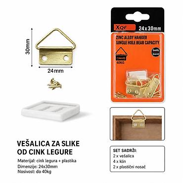 KMT Trougaoni ram za slike kuka šraf 9368623 Praktičan set za kačenje