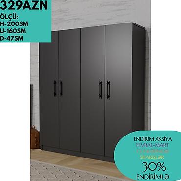 bez dolab: Yeni, 4 qapılı, Siyirməli, Ağ, Açılan, Düz dolab — 3