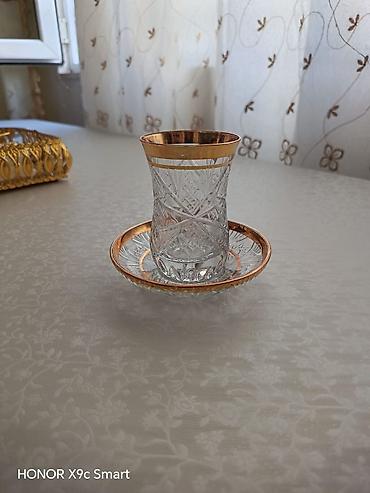 Кухонные принадлежности: Чайный набор, цвет - Золотой, Стекло, 6 персон — 2