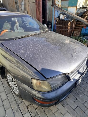 домкраты на авто: Седан Toyota Carina серого цвета, четырехдверный, с характерными для