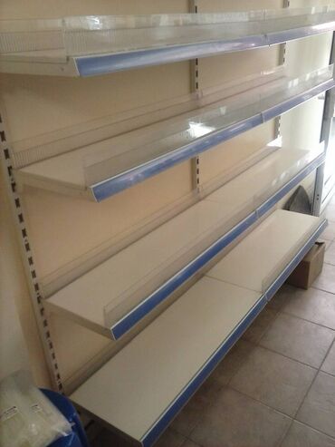 Shelves: ΡΑΦΙΑ Καταστήματος μεταλλικά (heavy duty) Επιτοίχια ΑΡΙΣΤΗ ΚΑΤΑΣΤΑΣΗ