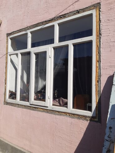 двер деревянный: Деревянное окно, Комбинированное, цвет - Белый, Б/у, Самовывоз
