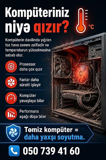 **Kompüter və noutbuklara texniki xidmət** Kompüteriniz yavaş
