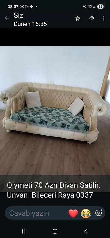 kredit lada: Satılır: Klasik üslubda 3 nəfərlik yumşaq divan Xüsusiyyətlər: - — 1