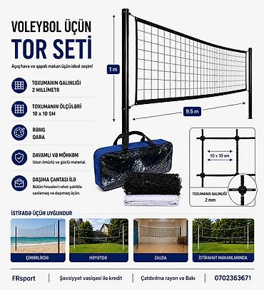 Digər idman və istirahət malları: 💥 volleyball toru, volleyball setkası ✅ 7/24 əlaqə saxlaya — 1