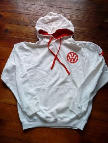 baletanke bele: Sweatshirt, M (EU 50), color - White, With a hood