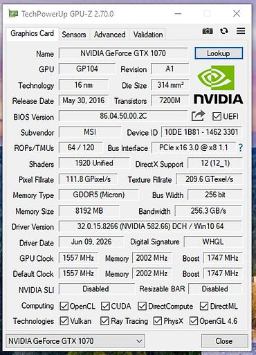 montech sky two: Видеокарта для ПК, Б/у, MSI, GeForce GTX, 8 ГБ — 10