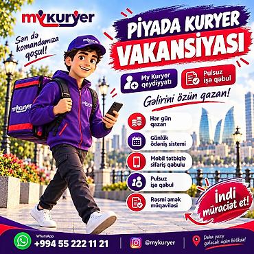 minivan taksi: Piyada kuryer tələb olunur, Gündəlik ödəniş — 1