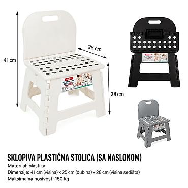 KMT sklopivi naslon stolice 3318286 Sklopiva plastična stolica sa