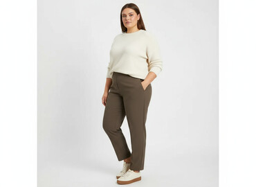 spódnice długie dla puszystych: Material trousers for women, size 5XL