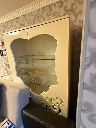 boyama seti: Yataq otağı mebel dəsti - Rəng: krem-ağ, qızılı-bürünc dekor — 2