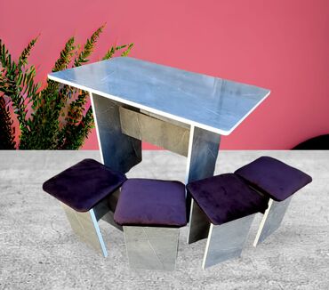 Кухонные столы и стулья: Кухонный стол и стул, Новый, Платная доставка, цвет - Бежевый — 2