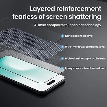 Zaštitne folije i stakla za telefone: Folija za zastitu ekrana GLASS NILLKIN za iPhone 17 Pro (6.3) CP+Pro — 8