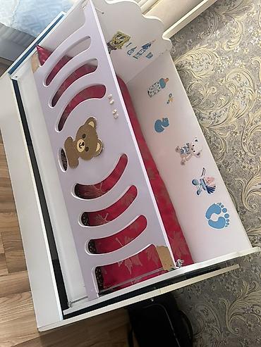 Beşiklər: Uşaq beşiyi - Material: MDF/LDSP kombinasiyası, möhkəm konstruksiya - — 3