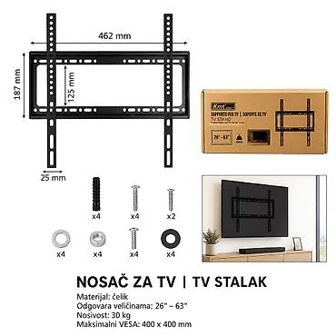 KMT TV postolje fiksno 26-63 inča 2389222 Fiksni zidni nosač za TV
