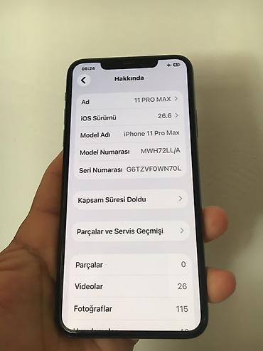 Apple iPhone: IPhone 11 Pro Max, 256 GB, Alpine Green, Face ID, Sənədlərlə — 2