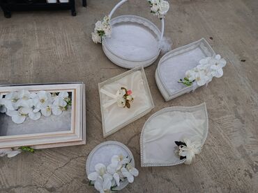 Xonça: Zərif gəlin-nişan aksesuarları dəsti - Komplet: dekoratif səbət — 1