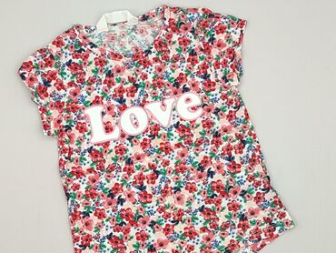 jeansy w krowie łaty: T-shirt, H&M, 5-6 years, 110-116 cm, condition - Perfect