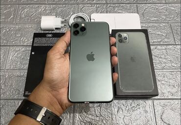 Apple iPhone: IPhone 11 Pro Max, 128 GB, Yaşıl, Zəmanət, Kredit, Face ID