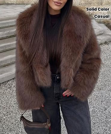 buggy şalvar: Şok!!Yuksek keyfiyyetli şubalar Qadınlar üçün süni kürk plaş/jaket - — 2