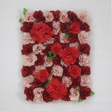 Süni güllər: Dekorativ süni gül paneli – kvadrat modul - Dizayn: sıx çiçək — 20