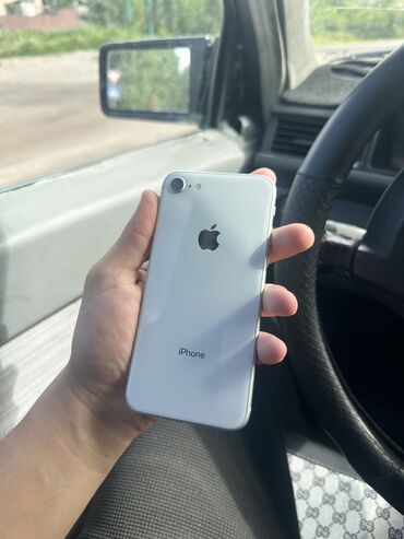 айфон про12: IPhone 8, Б/у, 64 ГБ, Белый, Защитное стекло, Чехол, 81 %